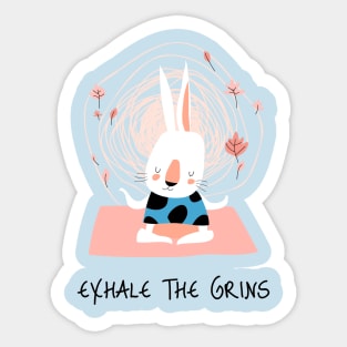 Exhale the Grins Face Yoga Sticker